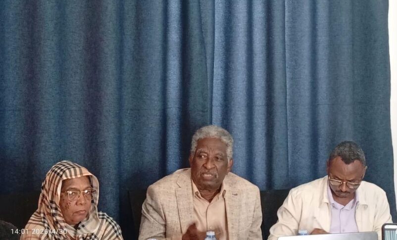 Members of the National Initiative to Save Sudanese Certificate Students hold a press conference in Kampala on April 30, 2026