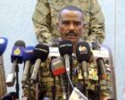 Defecting RSF commander al-Nour al-Qubba speaks to the media on April 29, 2026