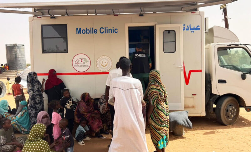 Sudanese refugees in Libya receive essential medical care from the International Medical Corps in Kufra, on July 14, 2025