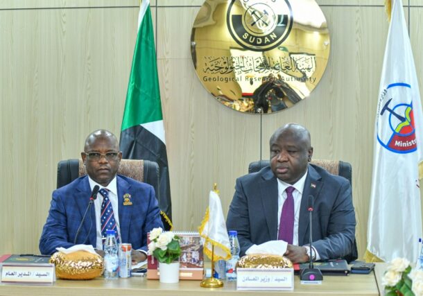 Sudan's Minister of Minerals, Nour al-Dayem Taha speaks to the media on April 29, 2026