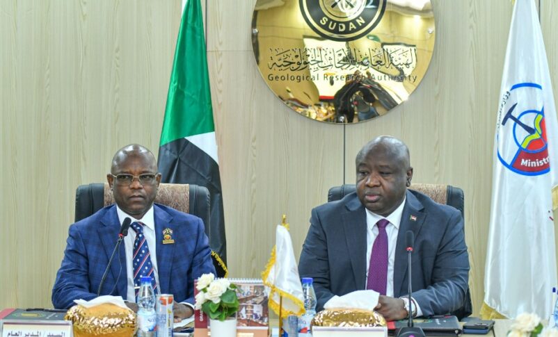 Sudan's Minister of Minerals, Nour al-Dayem Taha speaks to the media on April 29, 2026