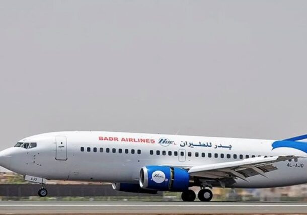 Badr Airlines aircraft at Khartoum airport