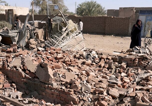 A house destroyed in Geneina fater a drone attack allegedly carried out by Sudanese army on May 13, 2026.jpg