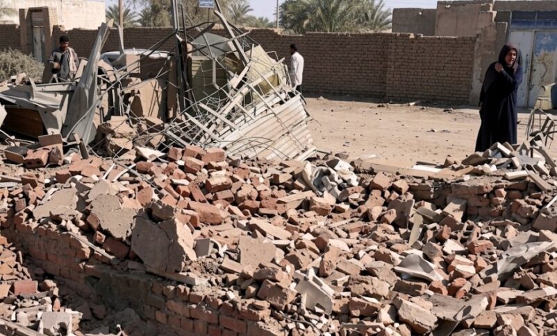 A house destroyed in Geneina fater a drone attack allegedly carried out by Sudanese army on May 13, 2026.jpg