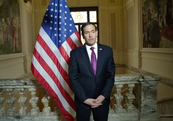 Marco Rubio speaks to the media from Italia on May 8, 2026-950