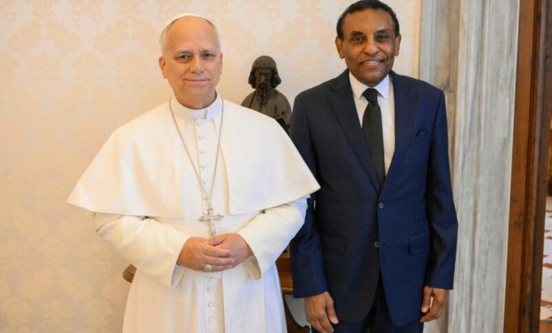 Pope Leo XIV receives the Prime Minister of the Republic of Sudan in the Vatican Pope Leo XIV receives the Sudanese Prime Minister in the Vatican on May 11, Vatican Media photo.
