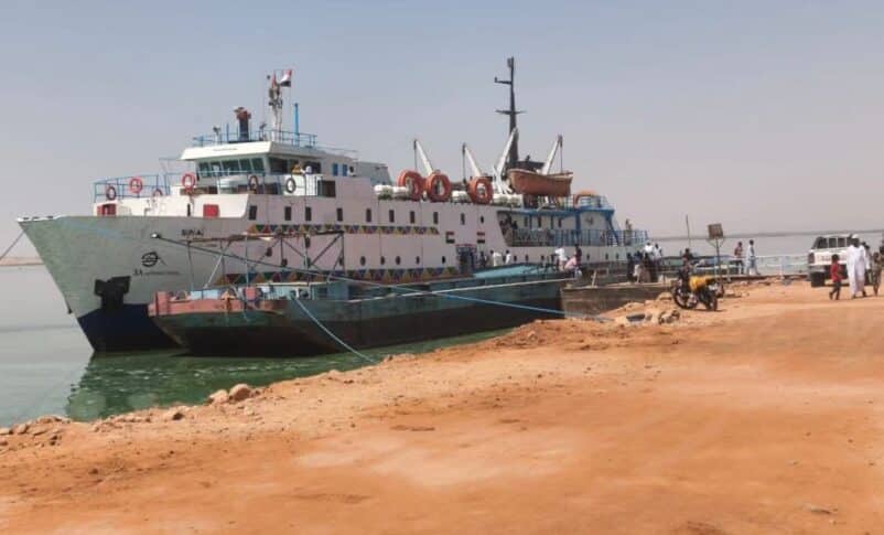 The vessel Sinai at Wadi Halfa port, Northern state on May 1, 2026