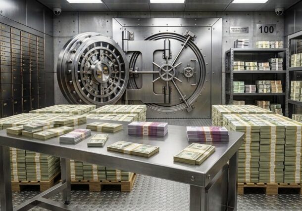 Bank vault full of hard currenecy