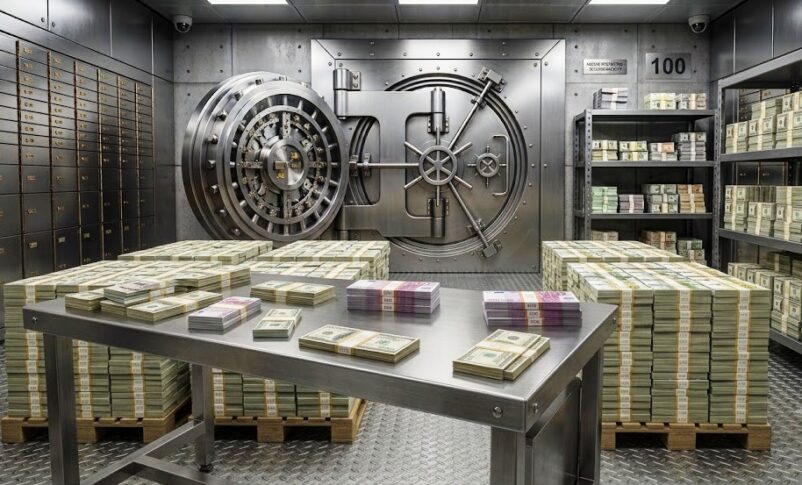 Bank vault full of hard currenecy