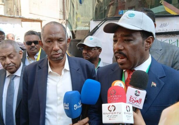 Human Resources Minister Mutasim Ahmed Saleh speaks in Cairo on June 9, 2026