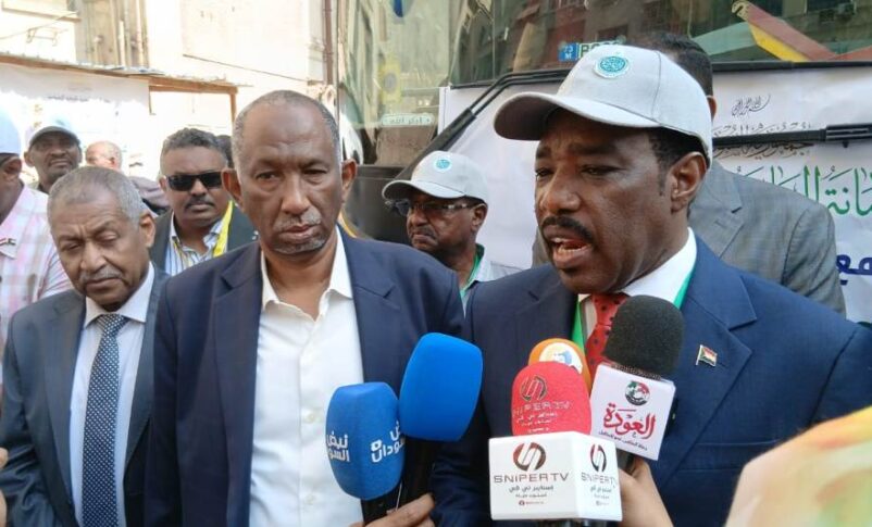 Human Resources Minister Mutasim Ahmed Saleh speaks in Cairo on June 9, 2026
