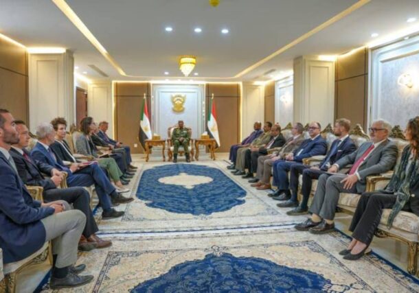 Sovereign Council Chairman Abddel Fatah al-Burhan meets EU diplomats to Sudan on June 15, 2026