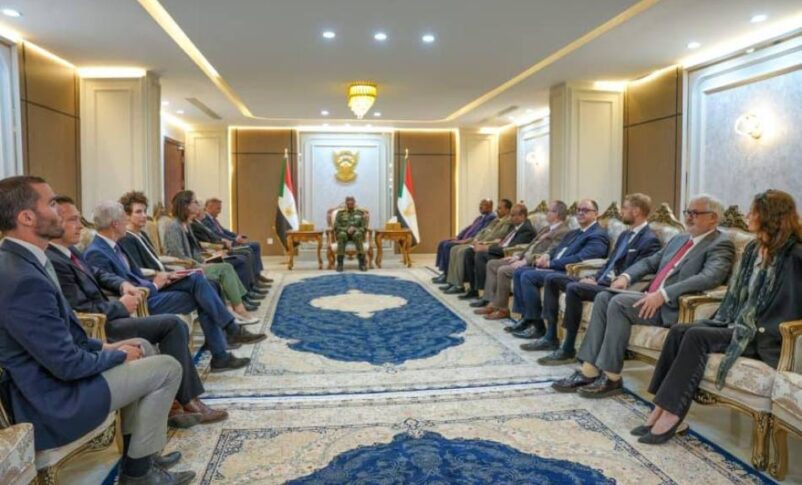 Sovereign Council Chairman Abddel Fatah al-Burhan meets EU diplomats to Sudan on June 15, 2026