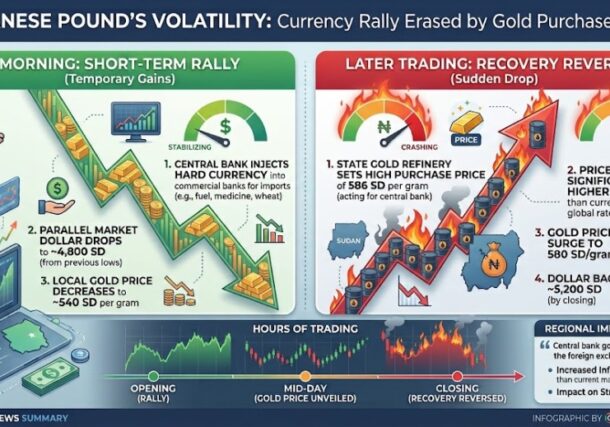 Sudanese pound volatility.