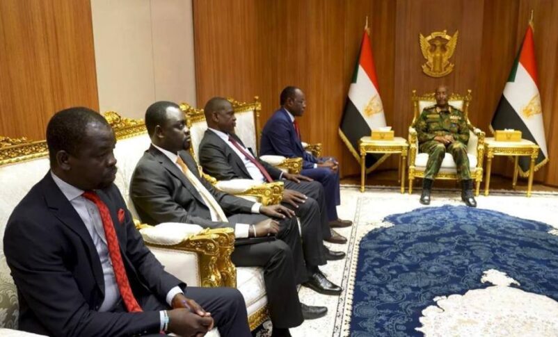 Sudan's Sovereign Council head Abdel Fattah al-Burhan met with South Sudan's intelligence chief Akec Tong Aleu in Khartoum on June 24, 2026