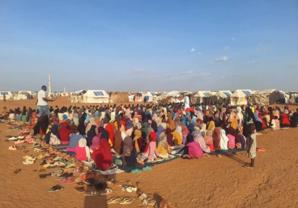 Children receive lessons at an outdoor school at the Al-Muwahad camp for internally displaced persons (IDPs) in El Obeid, North Kordofan, July 10, 2026.