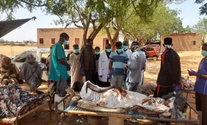 Cholera patients receive treatment by medical wrural dispensary in North Kordofan on July 2, 2026, UNICEF photo