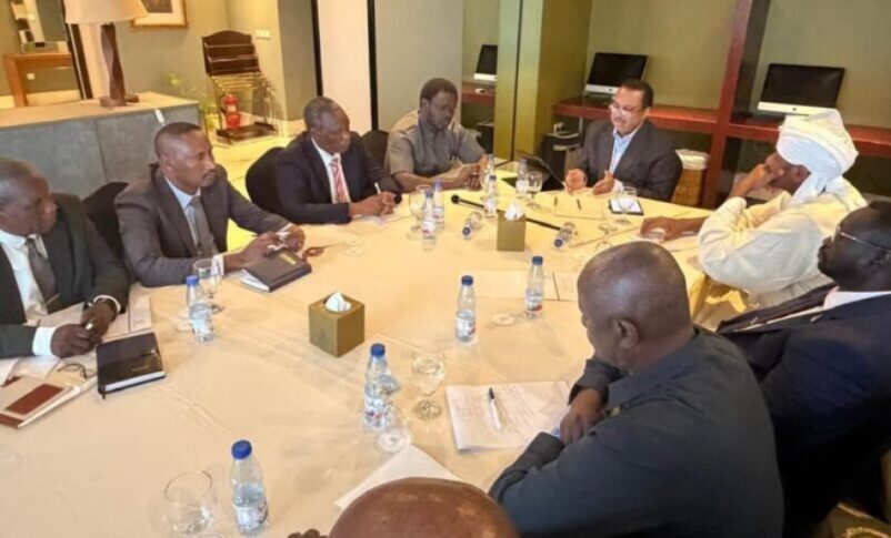 Jaafar al-Mirghani chairs a meeting of the Democratic Bloc coalition in Khartoum on July 19, 2026