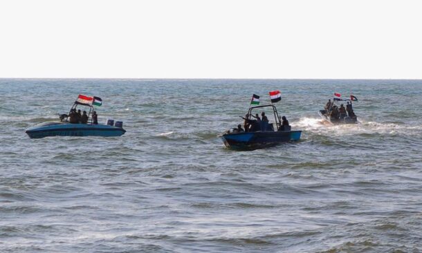 Houthi Coast Guard patrols off Hodeida amid local Red Sea protests, in solidarity with the people of Gaza, AFP file photo