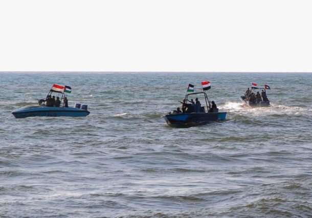 Houthi Coast Guard patrols off Hodeida amid local Red Sea protests, in solidarity with the people of Gaza, AFP file photo