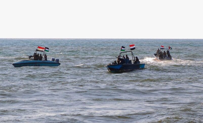 Houthi Coast Guard patrols off Hodeida amid local Red Sea protests, in solidarity with the people of Gaza, AFP file photo