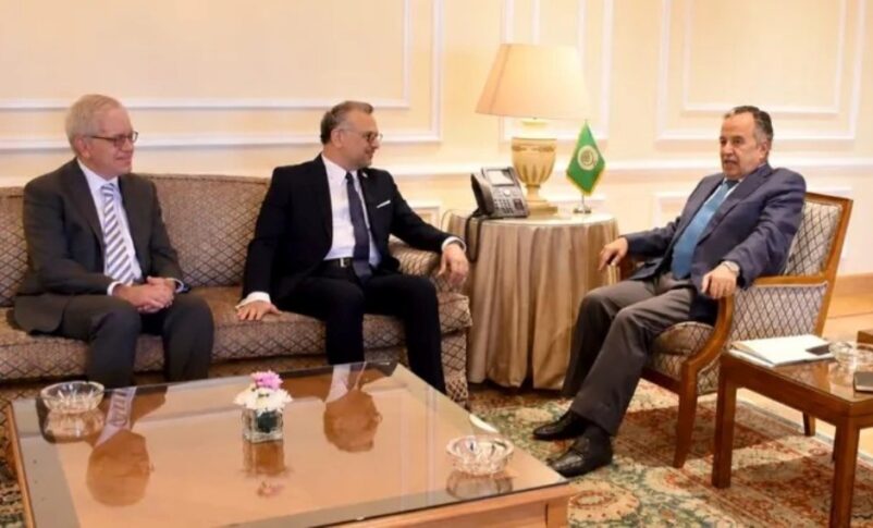 Nabil Fahmy New Arab League SG meets US Senior Adviser for Arab and African affaires in Cairo on July 18, 2026