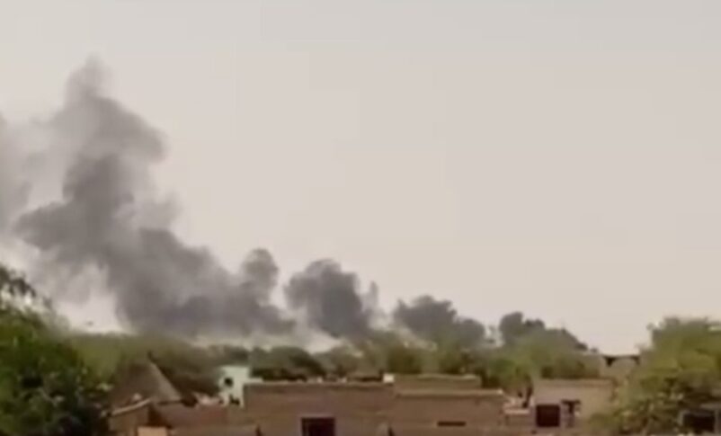 Smoke rises after a Sudanese army airstrike on RSF positions in N. Kordofan, Sudan, July 29, 2026