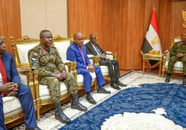 Sudan's Sovereign Council chairman Abdel Fattah al-Burhan receives Ugandan delegation on July 4, 2026