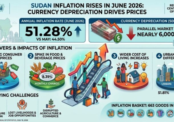Sudan inflation rises in June 2026