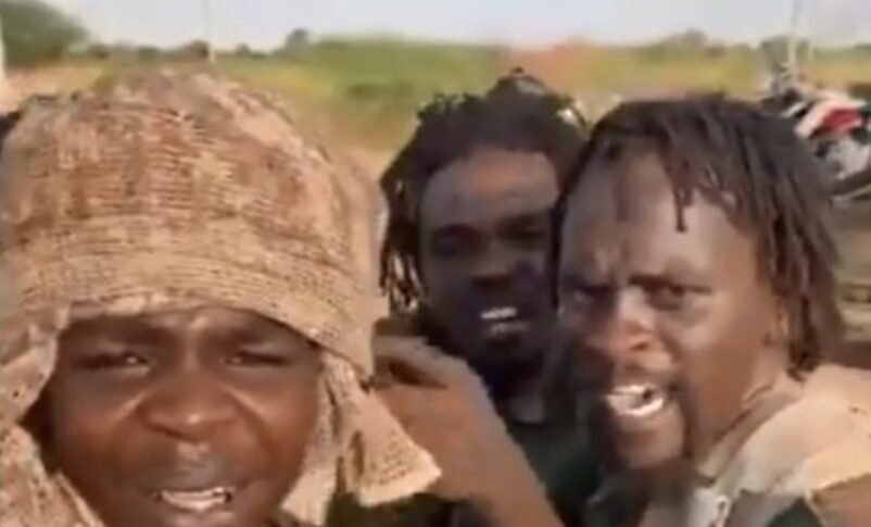 Sudanese army soldiers and allied fighters celebrate the takeover of Bara, in North Kordofan, July 25, 2026.