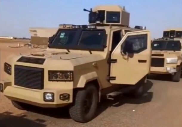 A convoy of Pakistani armoured vehicles seen in Khartoum on August 3, 2026