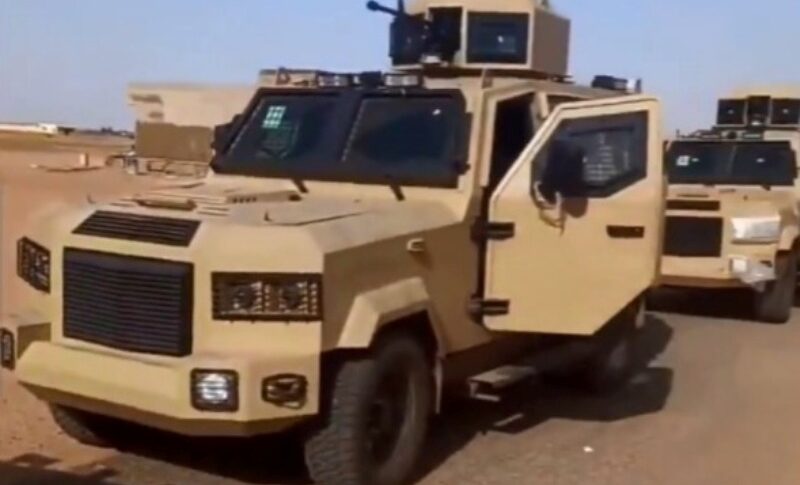 A convoy of Pakistani armoured vehicles seen in Khartoum on August 3, 2026