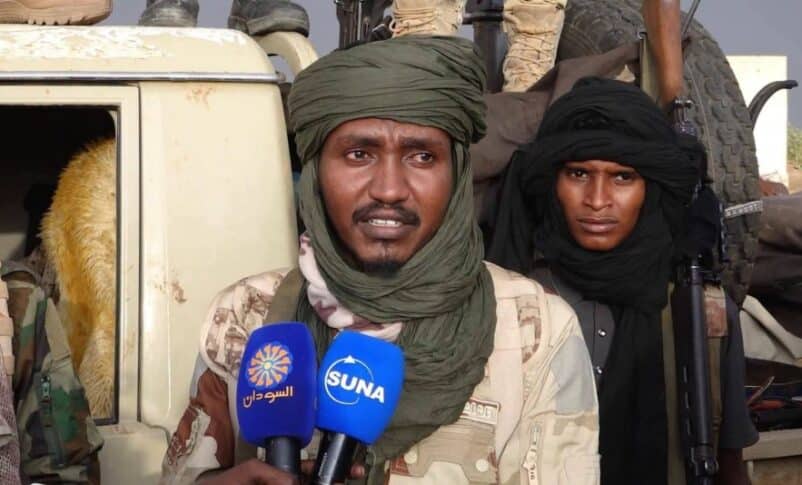 Abubakr Hamouda Dahloub, head of a breakaway faction of the paramilitary Rapid Support Forces (RSF) that defected to join the Sudanese army, pictured in Omduran, August 31, 2026. SUNA photo