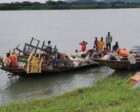 Civilians flee by boat from Adasi area, blue Nile region to Kambal, on the eastern bank on August 16, 2026