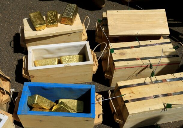 Gold bars seized at Khartoum Airport Reuters photo