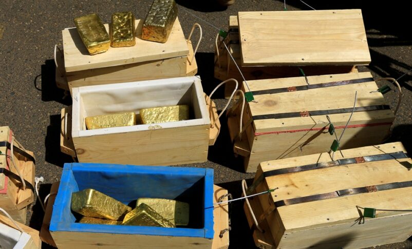 Gold bars seized at Khartoum Airport Reuters photo
