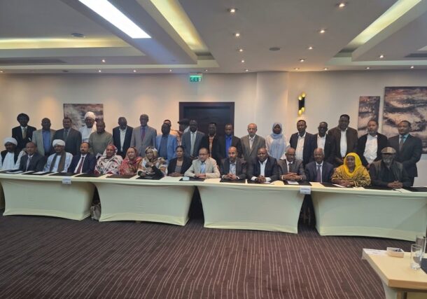 Participants in Addis Ababa consulation meeting on Burhan proposed process pose on August 22, 2026