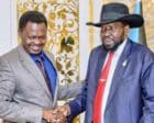 President Salva Kiir shakes hands with Darfur Governor Minni _Minawi on August 17, 2026