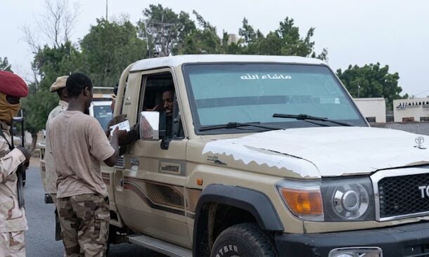 RSF members control vehicles in Nyala streets on August 17, 2026