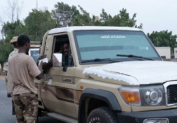 RSF members control vehicles in Nyala streets on August 17, 2026