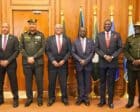 Sudan and South Sudan defence ministers pose with senior officials from both countries in Juba on Aug 12, 2026