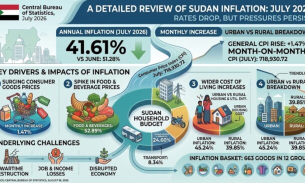 Sudan inflation Inforgraphic July 2026
