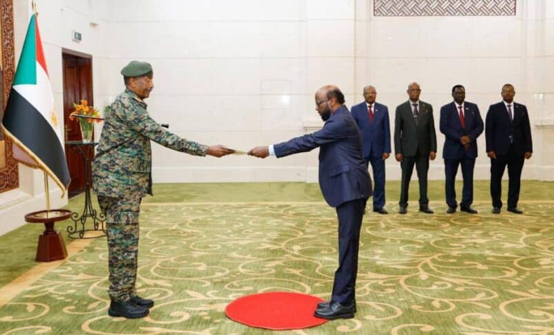 Sudan's Sovereign Council chairman receives credentials of new Somali ambassador to Sudan on Aug 13, 2026