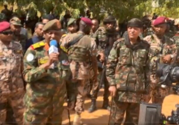 Yasir al-Atta speaks to Musa Hilal militiamen inhis presence at undisclosed location on August 3, 2026