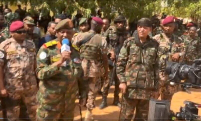 Yasir al-Atta speaks to Musa Hilal militiamen inhis presence at undisclosed location on August 3, 2026