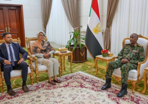 Abdel Fattah al-Burhan, Sovereign Council Chairman, meets EU envoy for the Horn of Africa Annette Weber on Sept 10, 2026