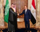 Abdel Fattah al-Sisi, Egypt President shakes hands with the visiting Mohamed bin Salman Saudi Crown Prince in Cairo on Sept 15, 2026