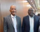Abdel Wahd al-Nur, SLM-AW leader, and Mohamed Badreldin, PCP deputy secretary general, in Addis Ababa on September 13, 2026