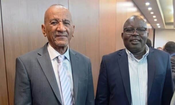 Abdel Wahd al-Nur, SLM-AW leader, and Mohamed Badreldin, PCP deputy secretary general, in Addis Ababa on September 13, 2026
