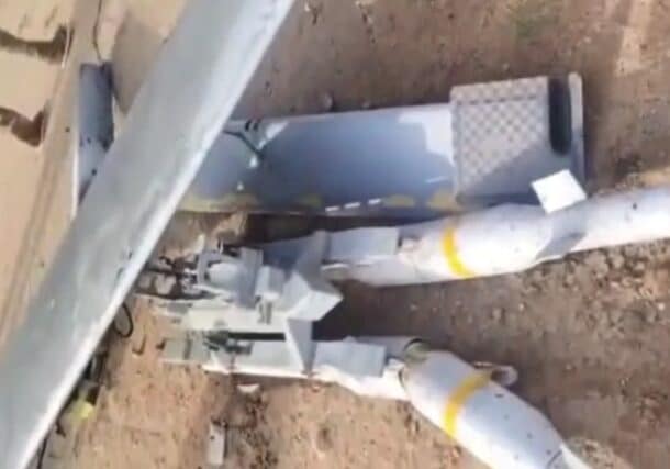 Debris of an FH-95 drone downed by the Sudanese army north of Al-Kukaiti in North Kordofan, Sept. 20, 2026.
